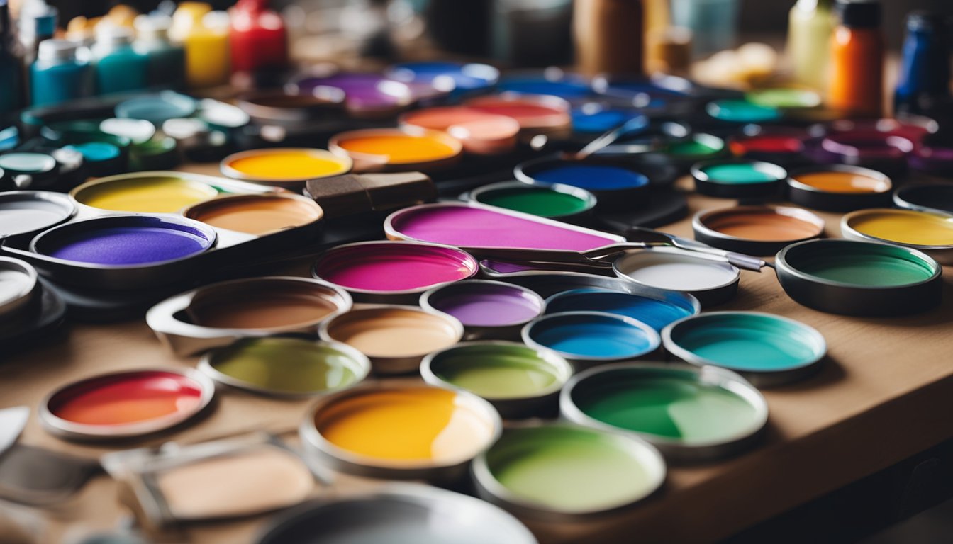 A colorful palette of art supplies scattered on a table, with a blank canvas waiting to be filled with vibrant, expressive strokes. A sense of calm and focus fills the room, as the therapeutic benefits of art in addiction recovery come to life